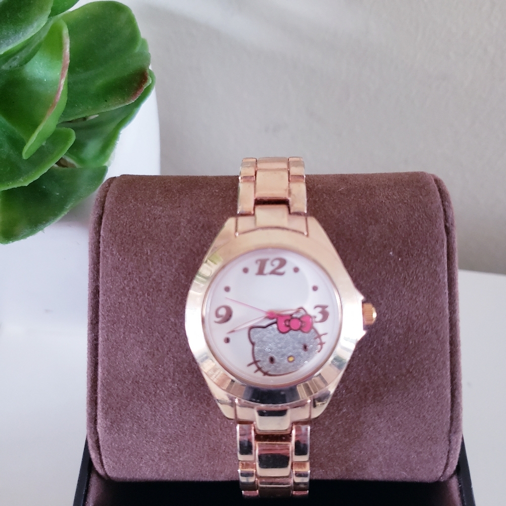 Hello Kitty Sanrio Rose Gold Bracelet Watch